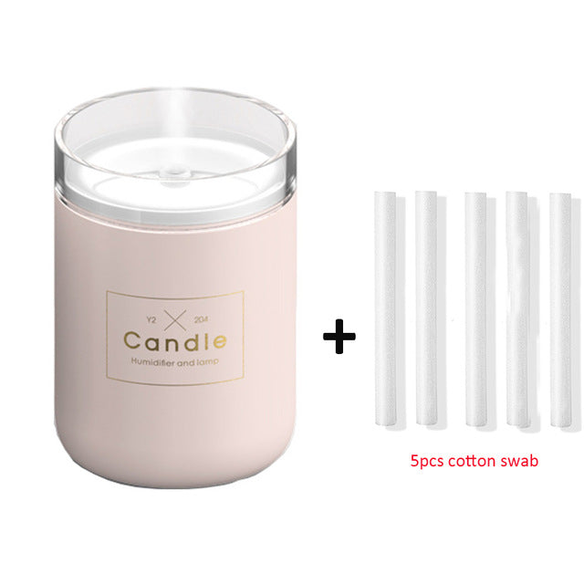 280ML Ultrasonic Air Humidifier Candle Romantic Soft Light USB Essential Oil Diffuser Car Purifier Aroma Anion Mist Maker 280ML Ultrasonic Air Humidifier Candle Romantic Soft Light USB Essential Oil Diffuser Car Purifier Aroma Anion Mist Maker