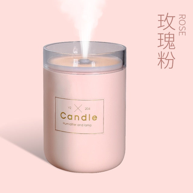280ML Ultrasonic Air Humidifier Candle Romantic Soft Light USB Essential Oil Diffuser Car Purifier Aroma Anion Mist Maker 280ML Ultrasonic Air Humidifier Candle Romantic Soft Light USB Essential Oil Diffuser Car Purifier Aroma Anion Mist Maker